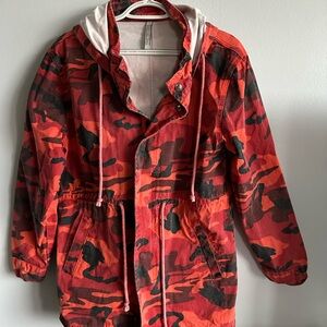 orange Camo Utility Jacket